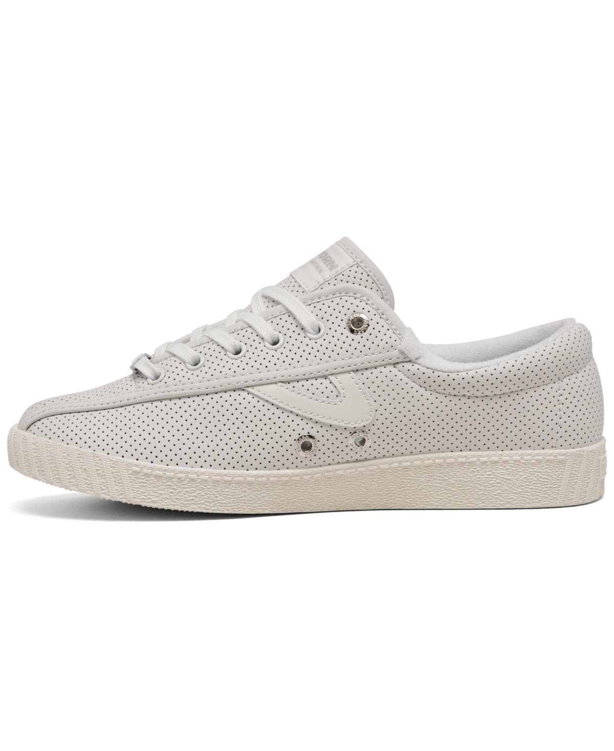Shop Tretorn Women's Nylite Perforated Leather Casual Sneakers From Finish Line In White
