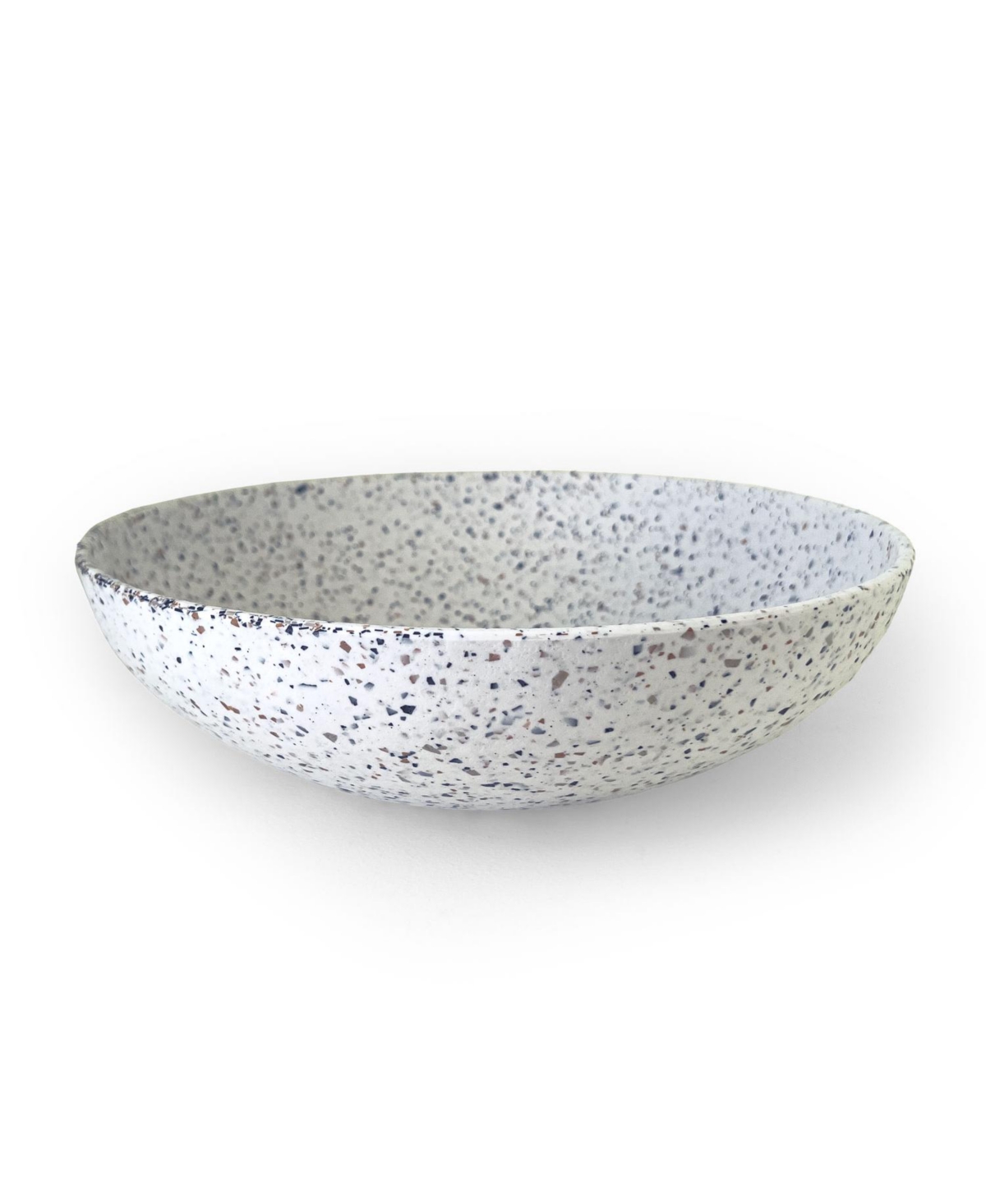 Q Squared Terrazzo 12" Round Serving Bowl In White,black