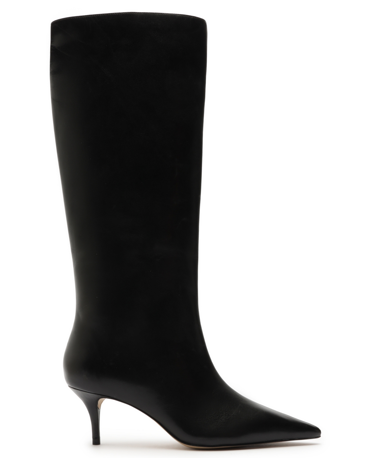 Arezzo Women's Skye Low Stiletto Leather Calf Boots