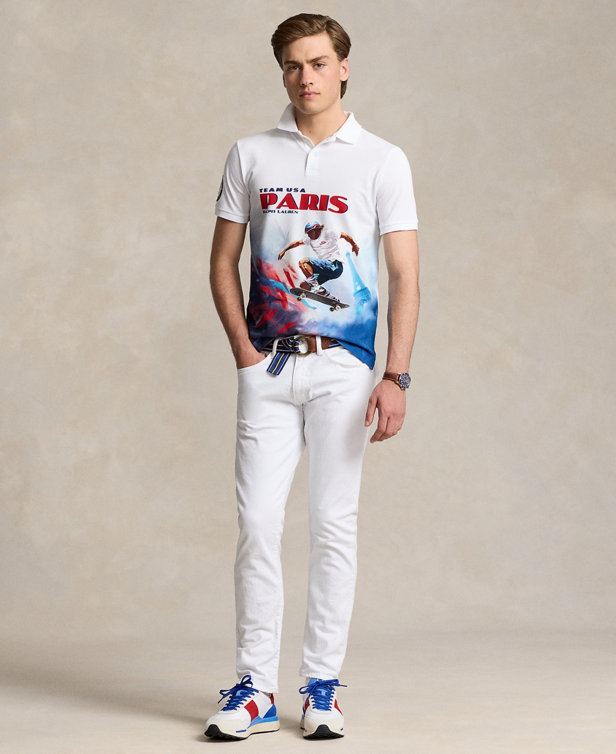 Polo Ralph Lauren Men's Team Usa Mesh Graphic Polo Shirt