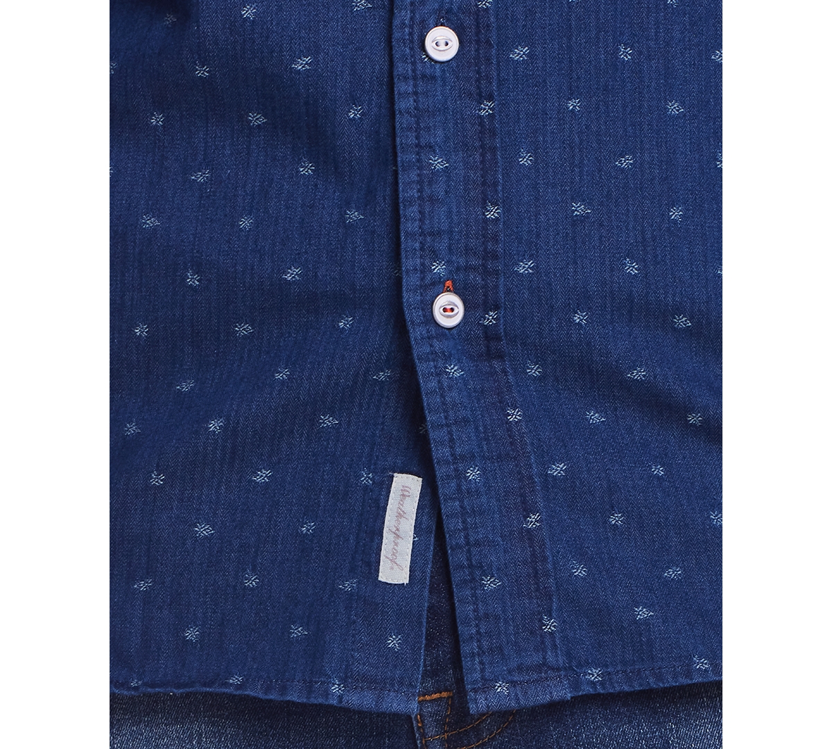 Weatherproof Vintage Men's Long Sleeve Button-Down Floral Print Dobby Shirt