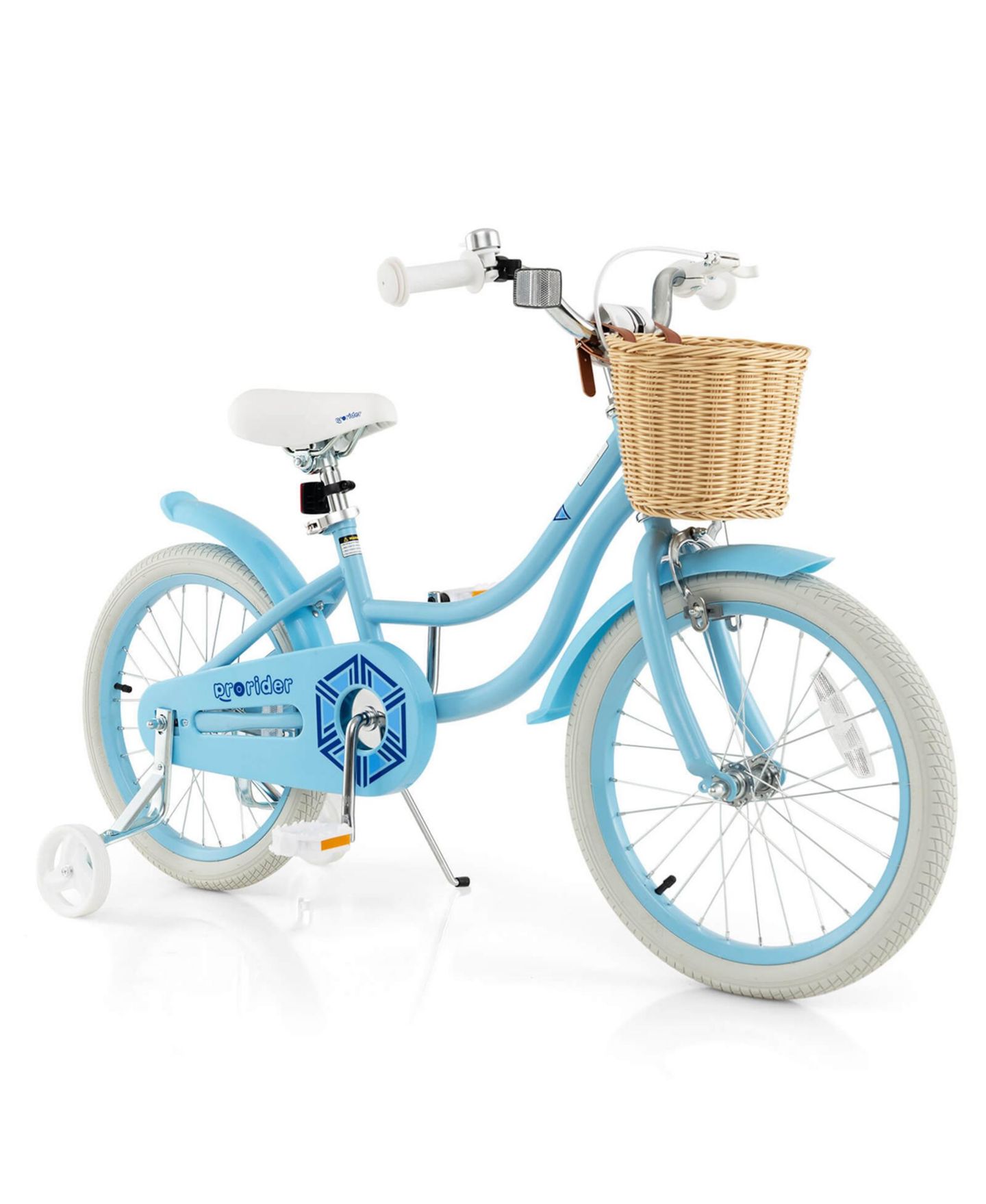 Детская игрушка Costway 18" Kids' Bike with Removable Training Wheels, Adjustable Handlebar and Seat, Ages 4-8, цвет: Синий — фото 1