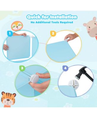 12-Cube Kids Wardrobe Baby Dresser Bedroom Armoire Clothes Hanging Closet with Door