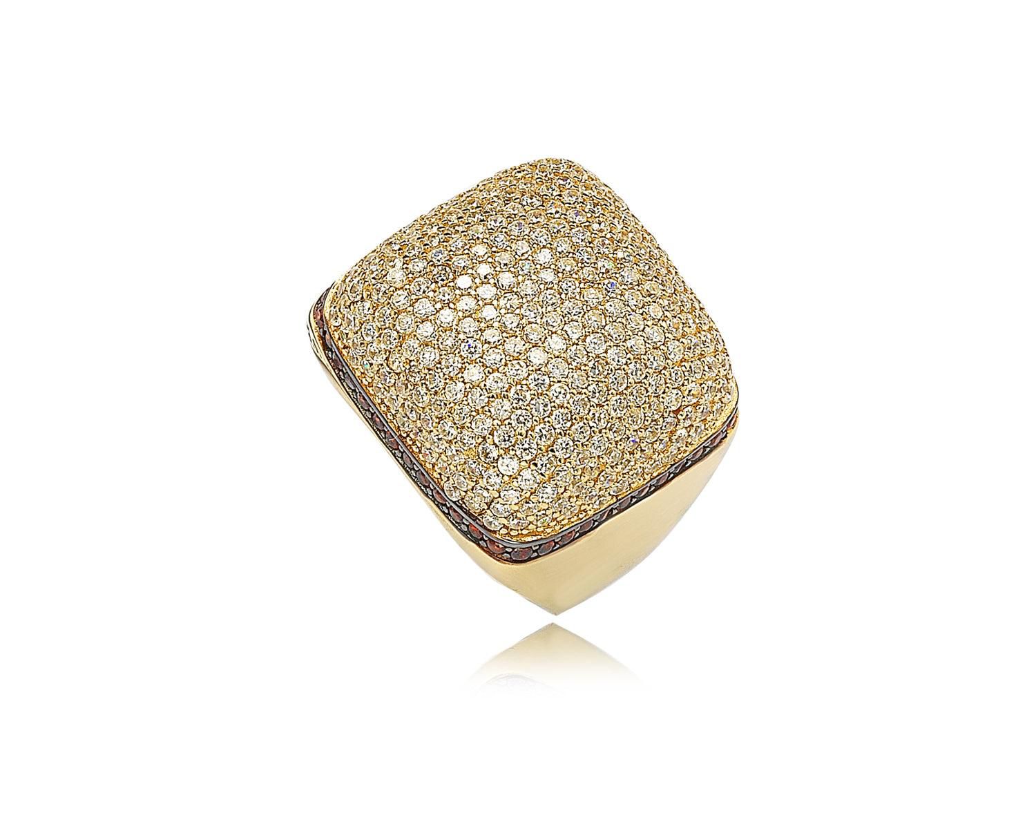 Suzy Levian Sterling Silver Cubic Zirconia Pave Dome Ring