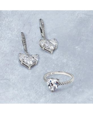 Romantic Classic 2.5CTW Heart Shape Solitaire Cubic Zirconia CZ Promise Ring .925 Sterling Silver 1MM Band