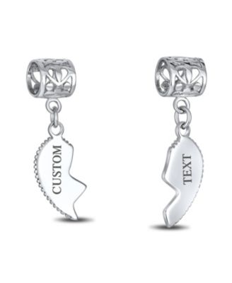 BFF Ladybug Heart Dangle Charm Bead for Aunt Niece Sterling Silver Fits Bracelet