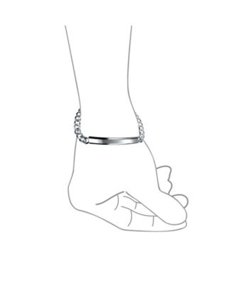 Bar Name Plated identification ID Bracelet 5 MM Miami Cuban Curb Link Chain Link 180 Gauge Yellow Gold Plated Sterling Silver