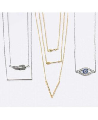 Native American Bohemian Feather Leaf Pendant Necklace in Sterling Silver