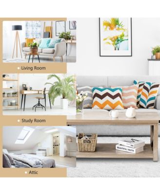 43.5'' Rustic Coffee Table Farmhouse Cocktail Table