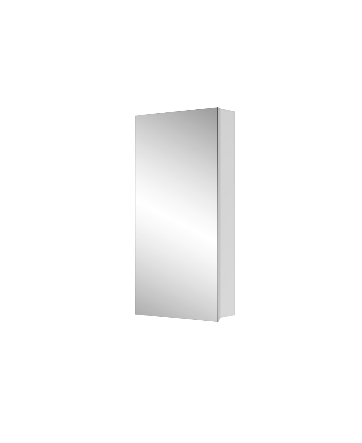 15x30 Single-Door Medicine Cabinet - Silver - White