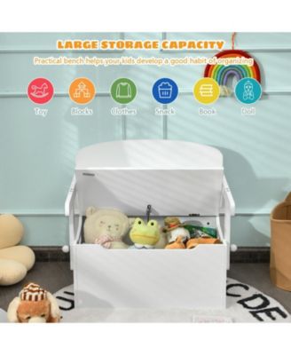 3-in-1 Kids Convertible Storage Bench Wood Activity Table and Chair Set