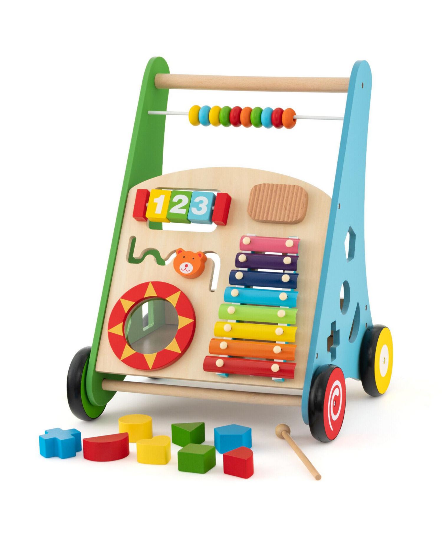 Toddler Activity Walker Toy with Interactive Play Center and Safe Handle