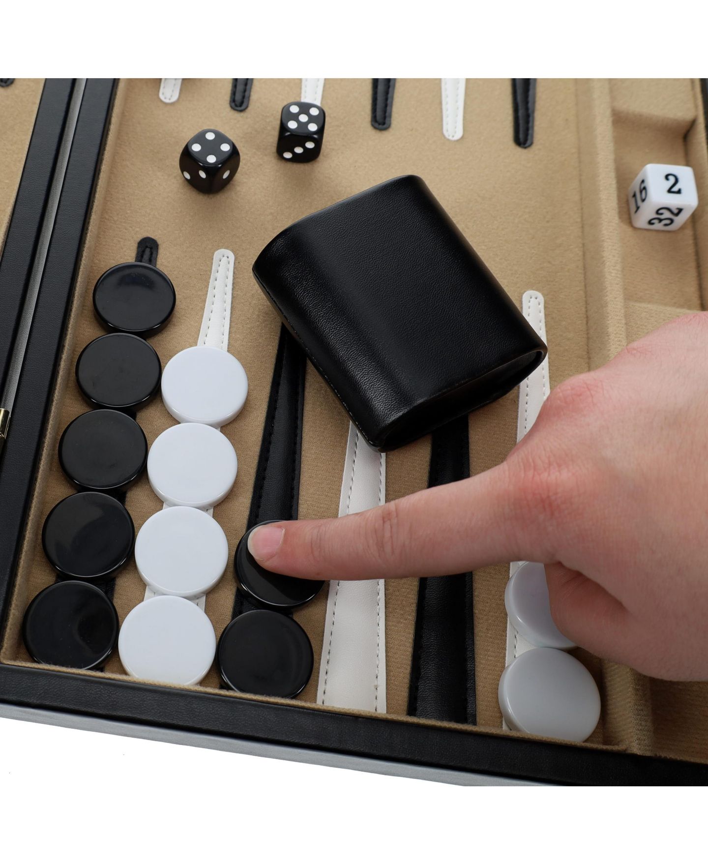 Детская настольная игра WE Games Travel Classic Backgammon Board Game, Ages 14+, цвет: Чёрный — фото 2