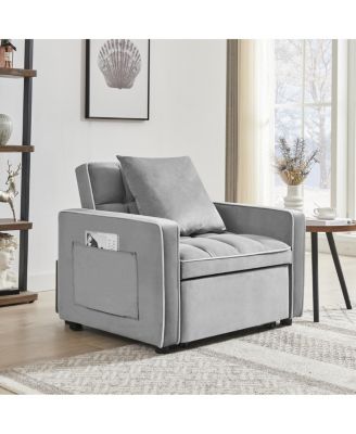 Streamdale Adjustable Folding Sofa Bed Chair - Grey