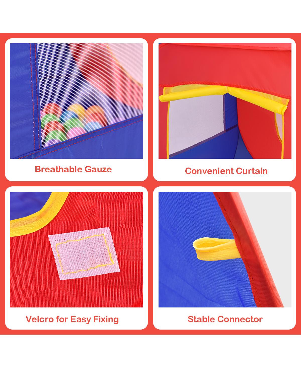 Costway Portable Kid Baby Play House Indoor Outdoor Toy Tent Game Playhut With 100 Balls