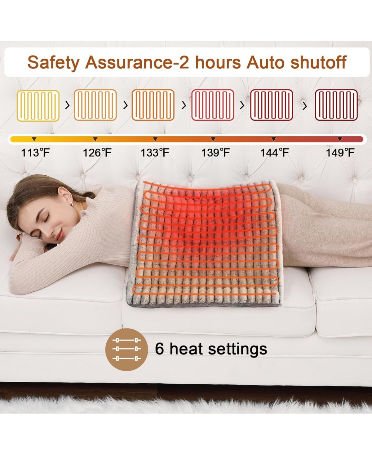 Caromio Weighted Electric Heating Pad Extra Large, 17