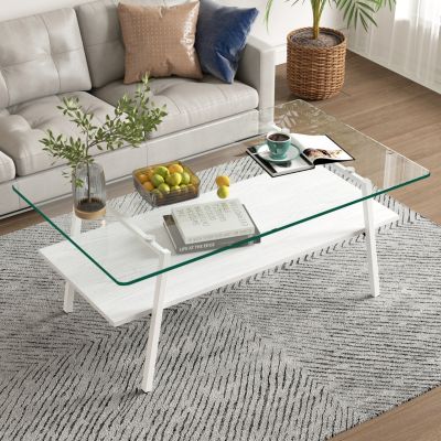 Metal and Glass Coffee Table