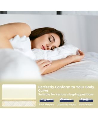 3'' Bed Mattress Topper Air Cotton for All Night s Comfy Soft Mattress Pad