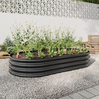 Streamdale Large Metal Oval Raised Garden Bed