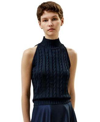 Women's Wild Silk Sleeveless Sweater