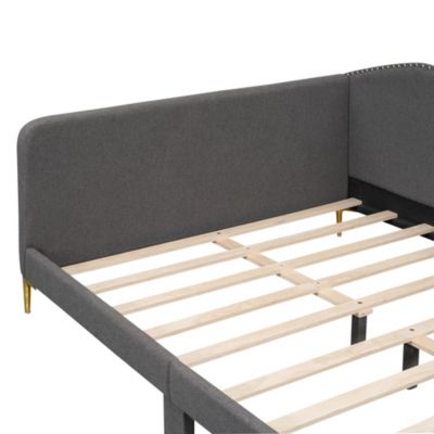 Streamdale Upholstered Full-Size Daybed with Armrest