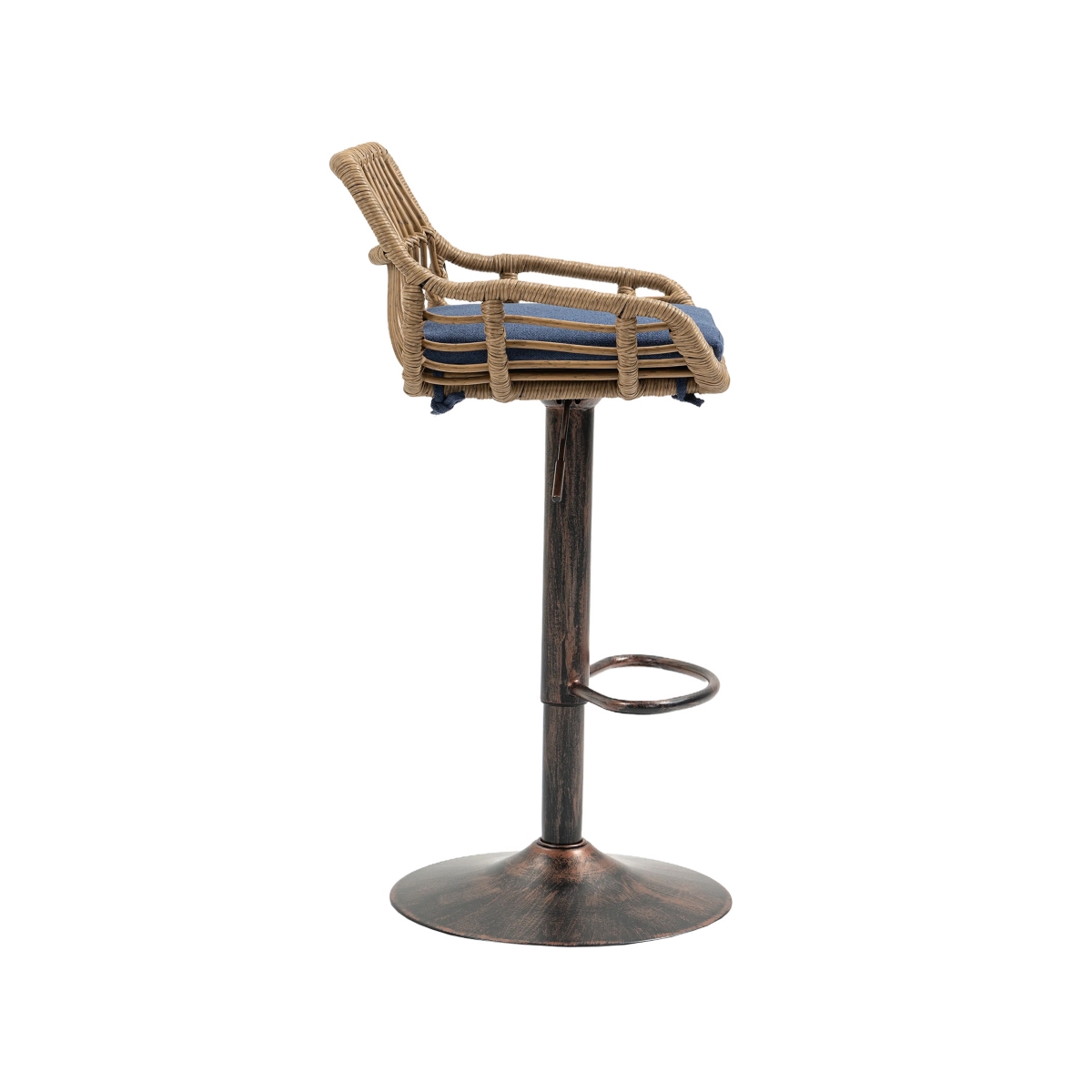 Streamdale Furniture Swivel Bar Stools Set Of Adjustable Counter Height Chairs With Footrest For Kitchen, Dining