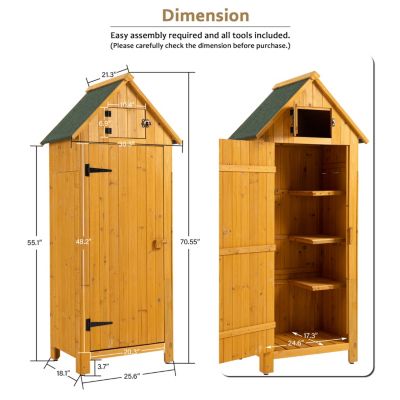 Streamdale Outdoor Storage Cabinet 70.5H x 30.3L x 21.3W
