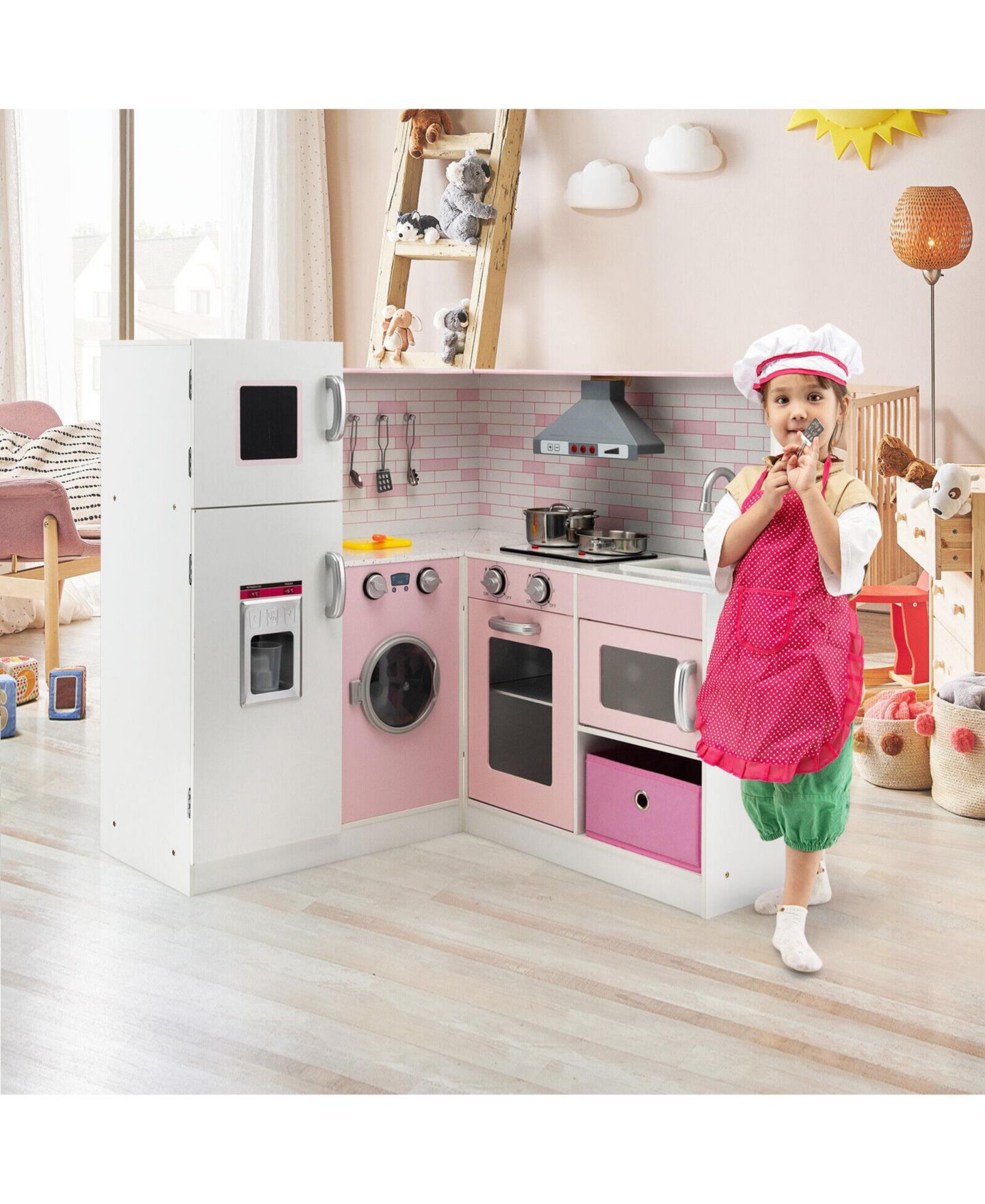 Детская игрушка SUGIFT Sound and Light Corner Play Kitchen, Ages 3+ — фото 4
