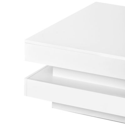 Modern Glossy Coffee Table with LED Lights