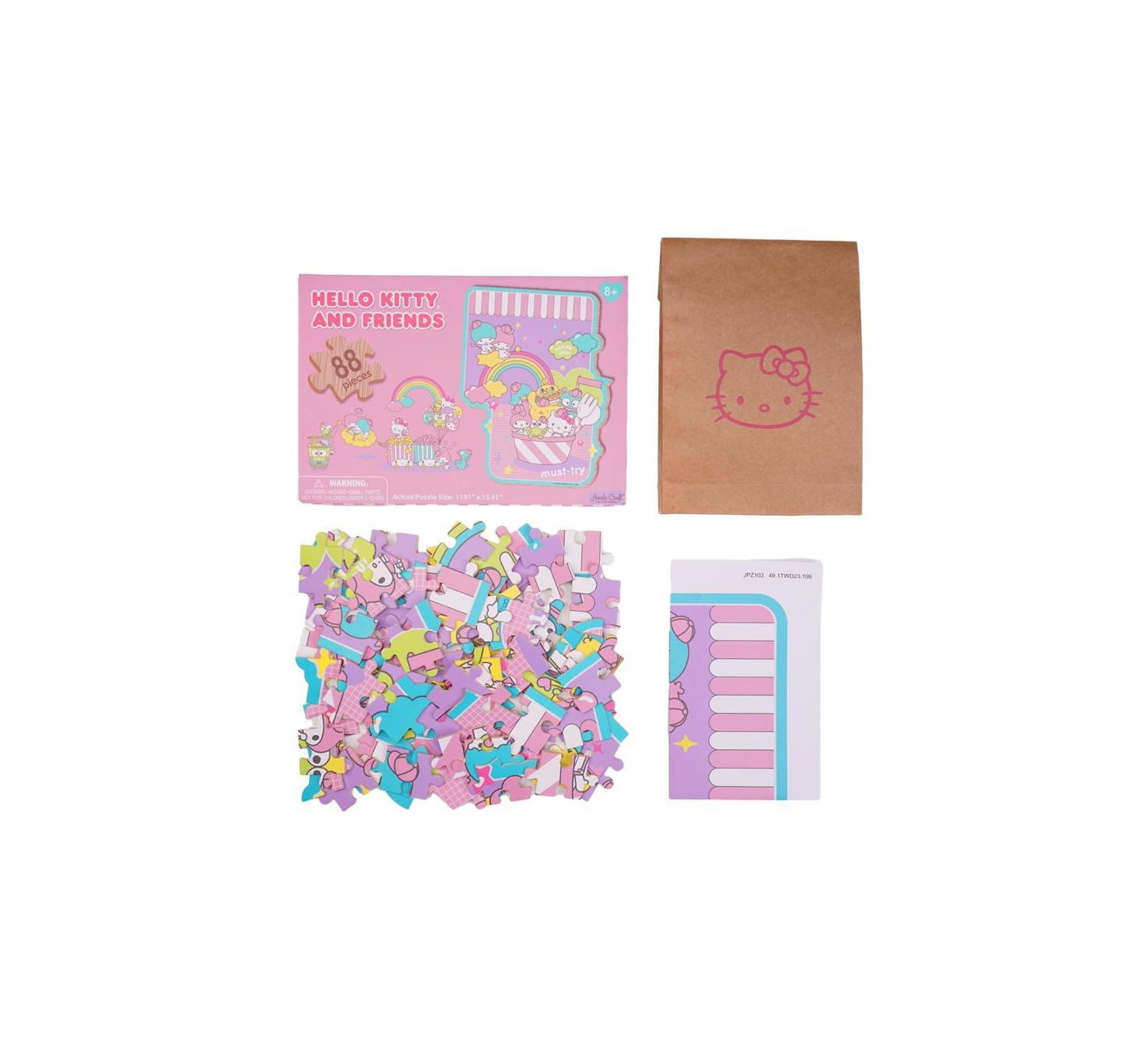 Детский пазл Flash Popup Wooden Hello Kitty and Friends Sanrio Carnival 88-Piece Jigsaw Puzzle, Ages 8+ — фото 2