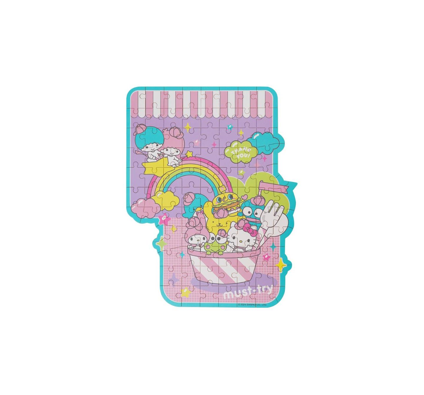 Детский пазл Flash Popup Wooden Hello Kitty and Friends Sanrio Carnival 88-Piece Jigsaw Puzzle, Ages 8+ — фото 1