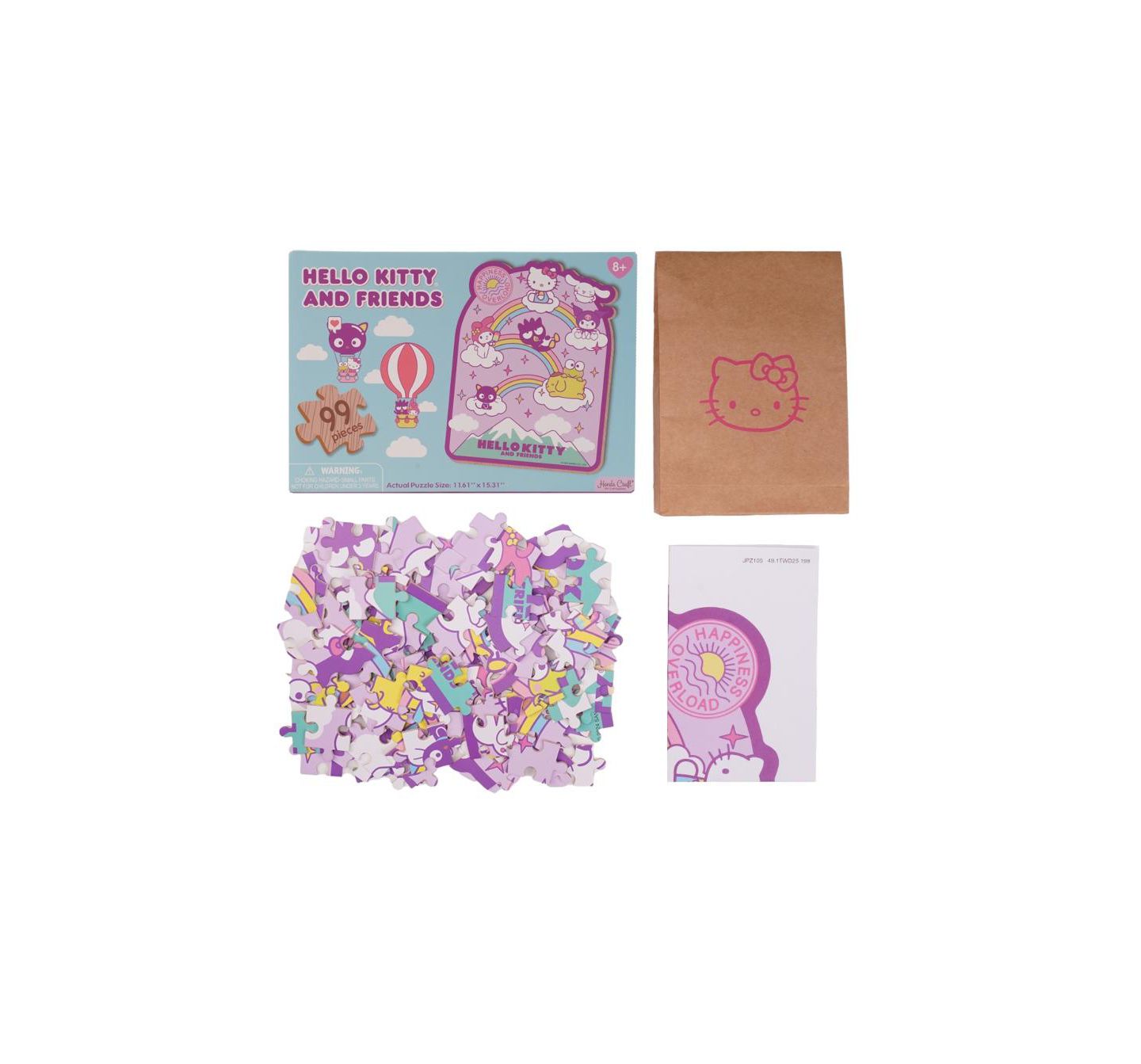 Детский пазл Flash Popup Hello Kitty and Friends Seize the Moment 88-Piece Wooden Jigsaw Puzzle, Ages 8+, цвет: Open Miscellaneous — фото 3
