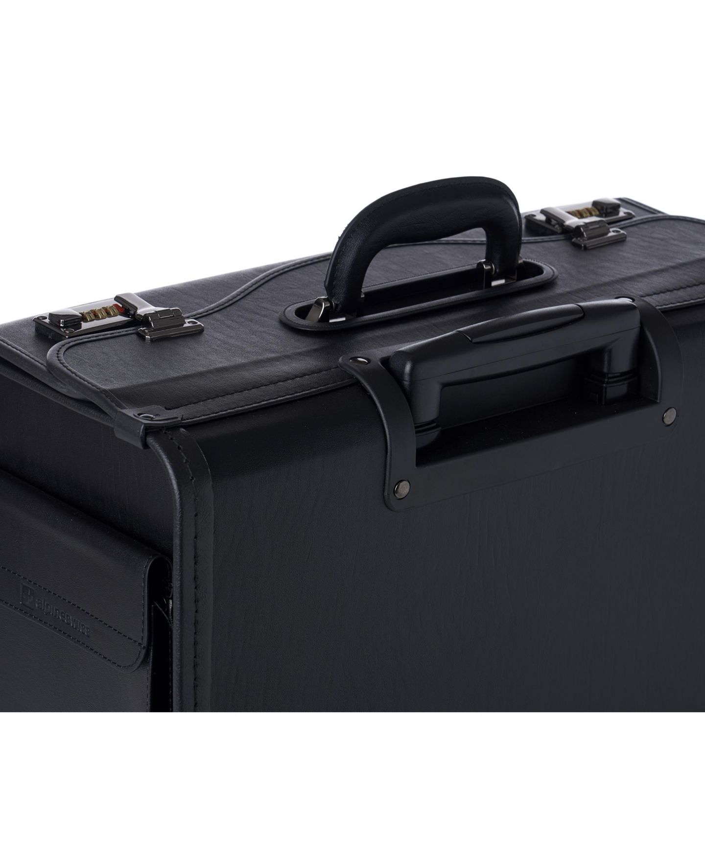 Сумка Alpine Swiss 19 Wheeled Briefcase Rolling Case Sales Sample Pilot Lawyer Attache, цвет: Чёрный — фото 10