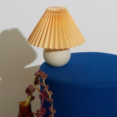 Serena 10" Ceramic LED Table Lamp with Pleated Shade