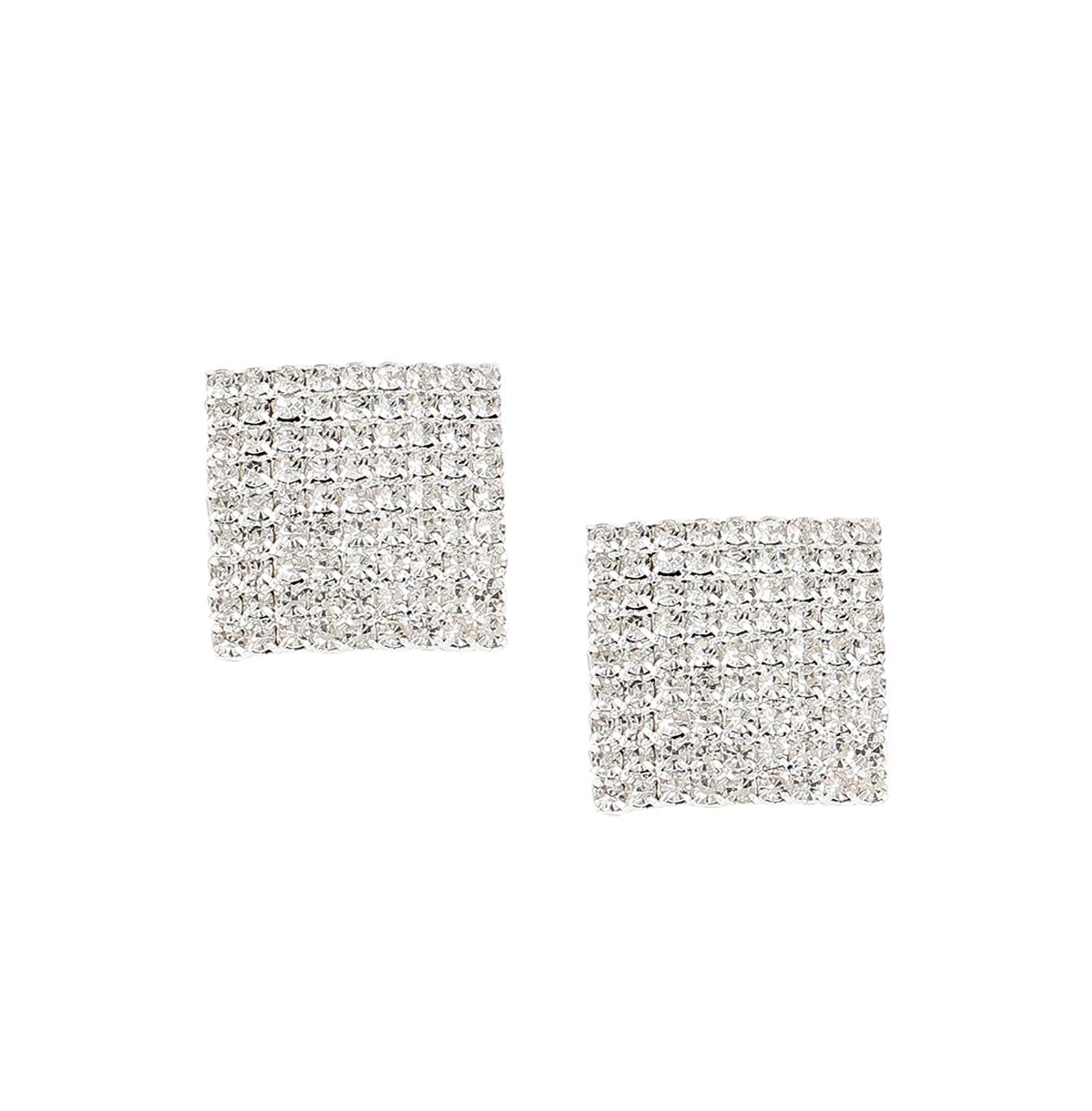 Sohi Women's Bling Stud Earrings In Silver