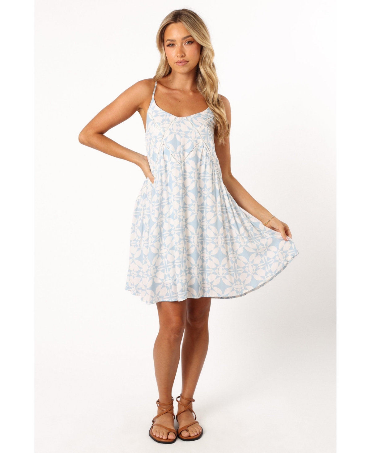 Women's Allie Mini Dress - Blue cream