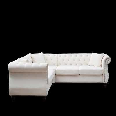   5 Pc   Fabric  Oversized, L-Shaped, Sectional Sofa Cover