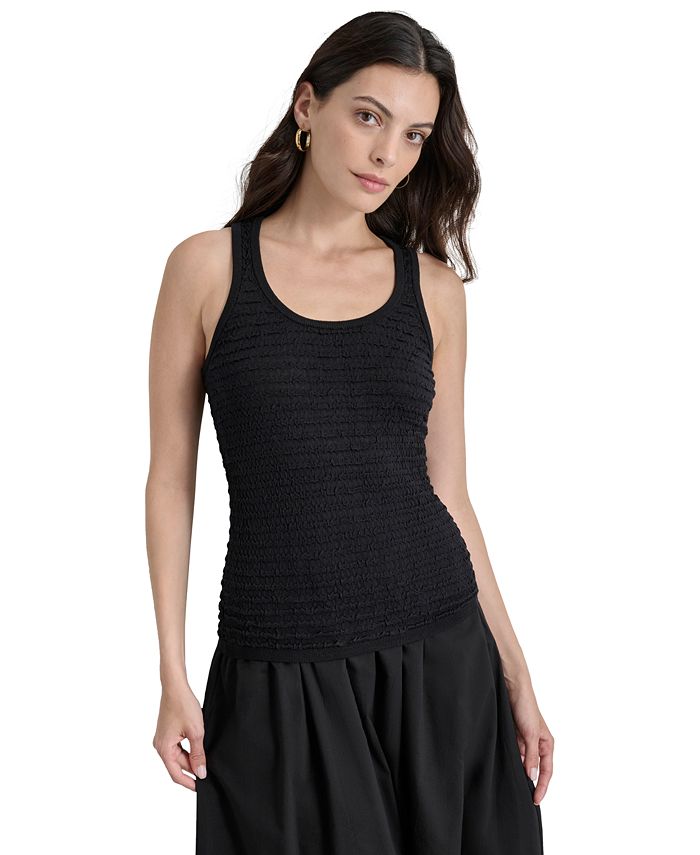 Alfani Womens Sleeveless Scoop Neck Sweater Black Size Large