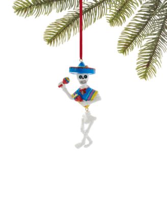 Macy's - Day of the Dead Dancing Colorful Skeleton Ornament