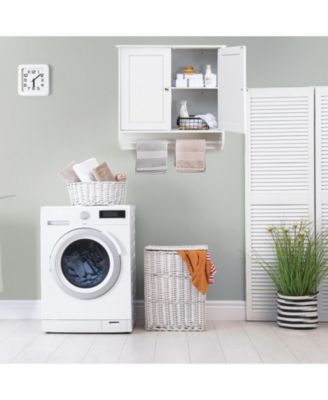 Wall Mounted Bathroom Storage Medicine Cabinet with Towel Bar