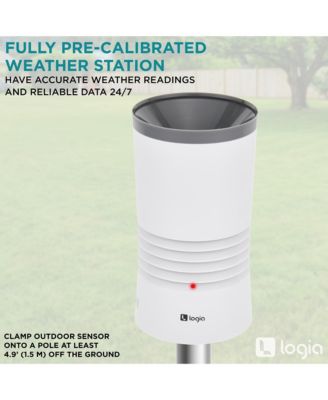 3-in-1 Rain Gauge Weather Station with Temperature & More