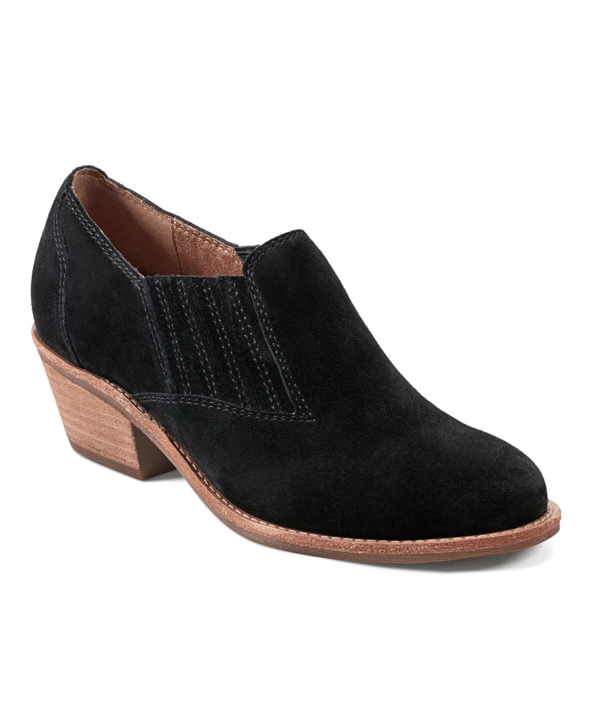 EARTH WOMEN'S JALIN BLOCK HEEL SLIP-ON CASUAL BOOTIES 