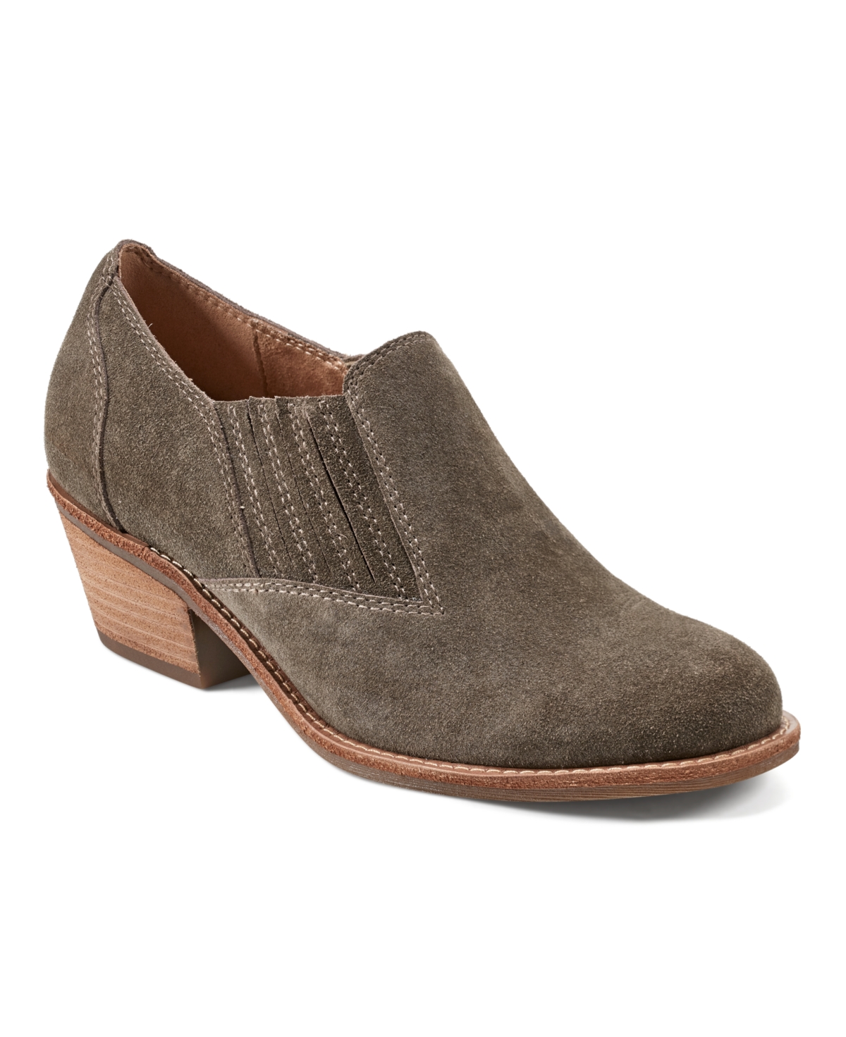 EARTH WOMEN'S JALIN BLOCK HEEL SLIP-ON CASUAL BOOTIES 