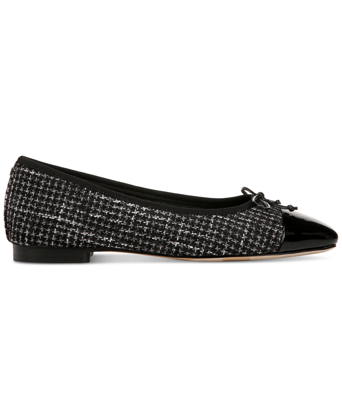 Sam Edelman Women's Marley Cap-toe Ballet Flats In Brown Mult Tweed,black