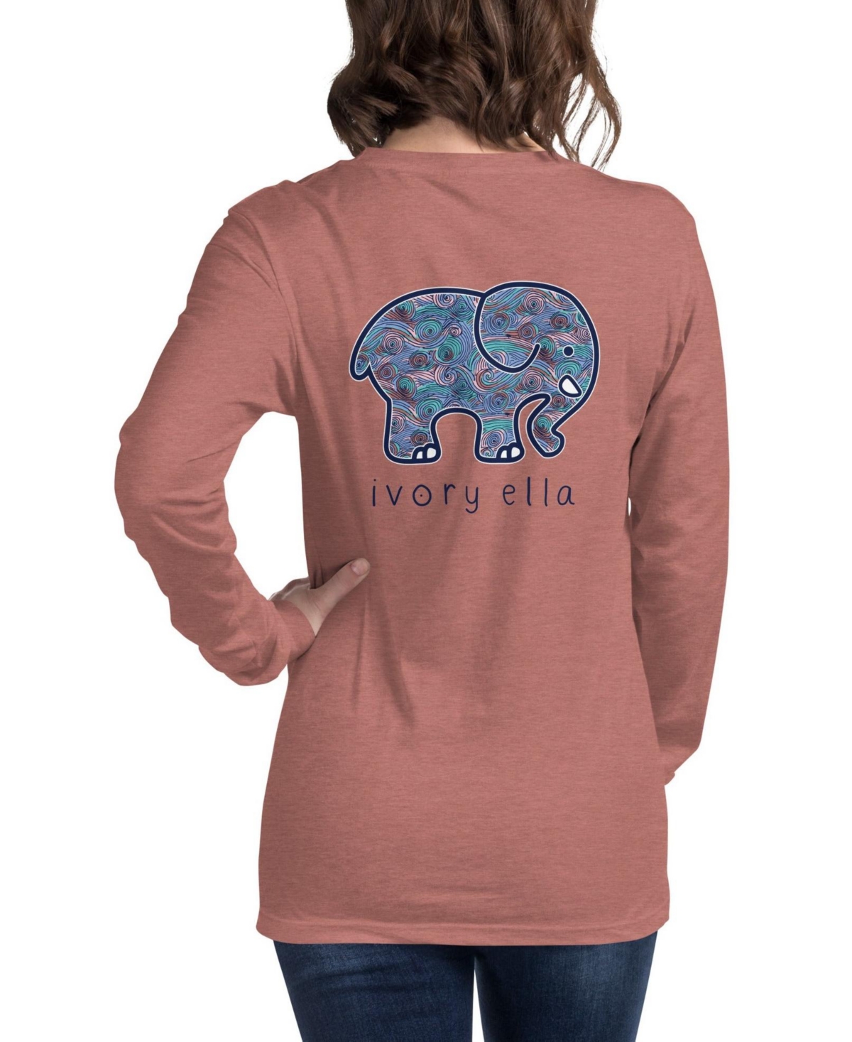 Ivory Ella Women's Waves Long Sleeve Unisex T-Shirt