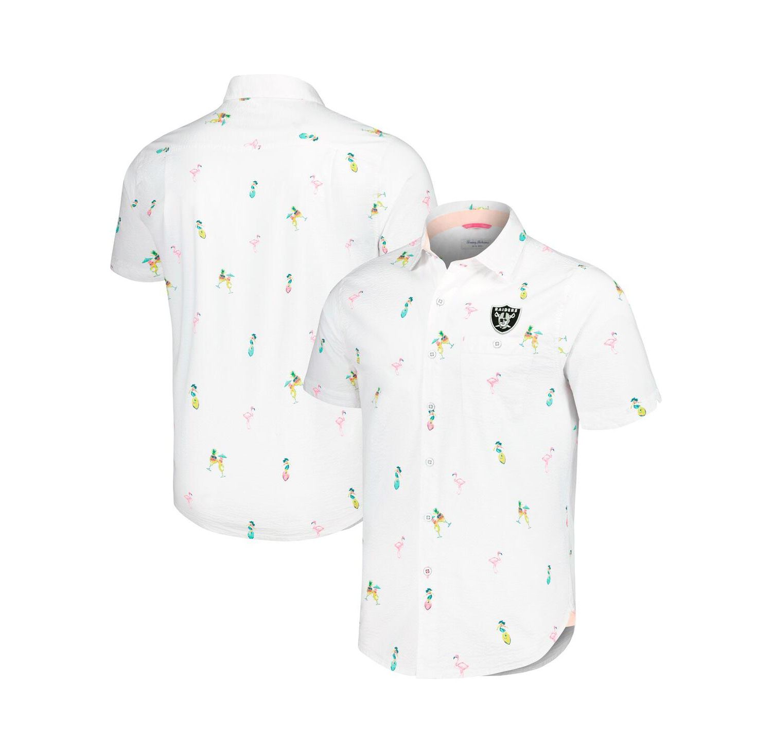Men's Las Vegas Raiders Nova Wave Flocktail Button-Up Shirt