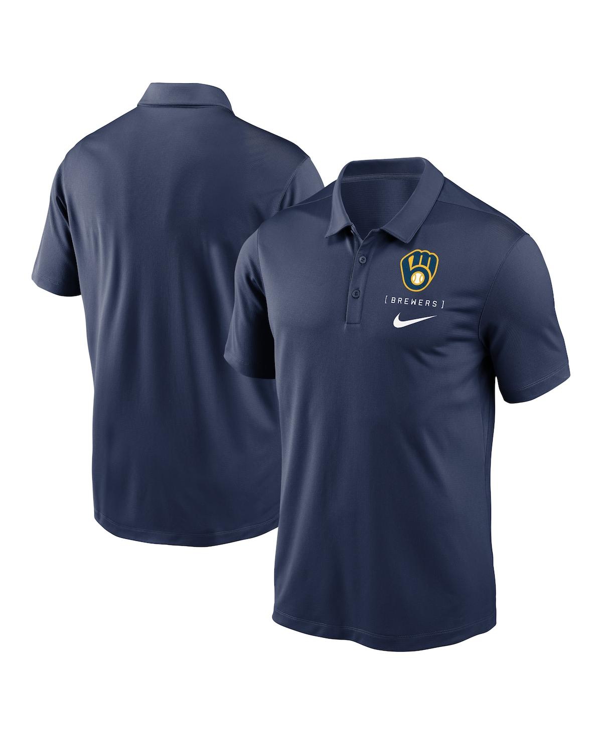 Shop Nike Men's Milwaukee Brewers Franchise Polo In Navy