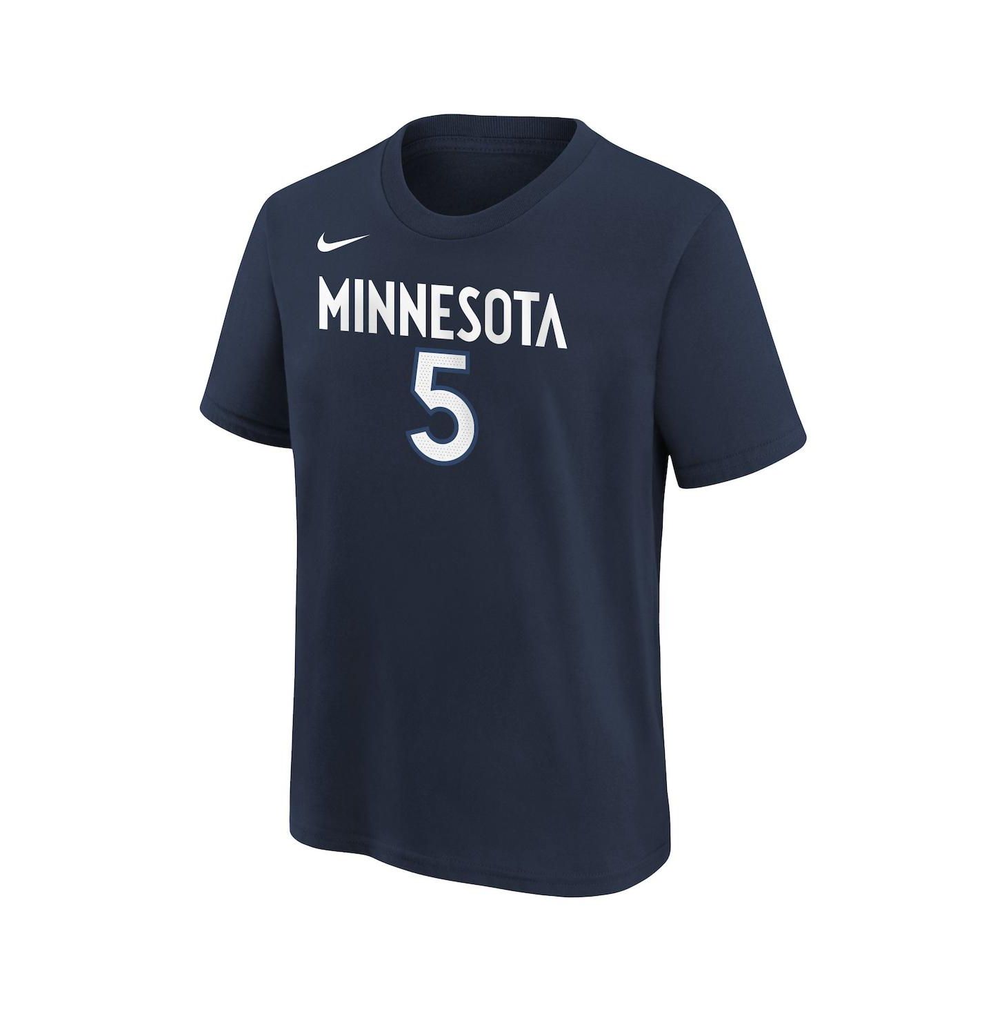 Детская футболка Nike Anthony Edwards Navy Minnesota Timberwolves Icon Name & Number — фото 3