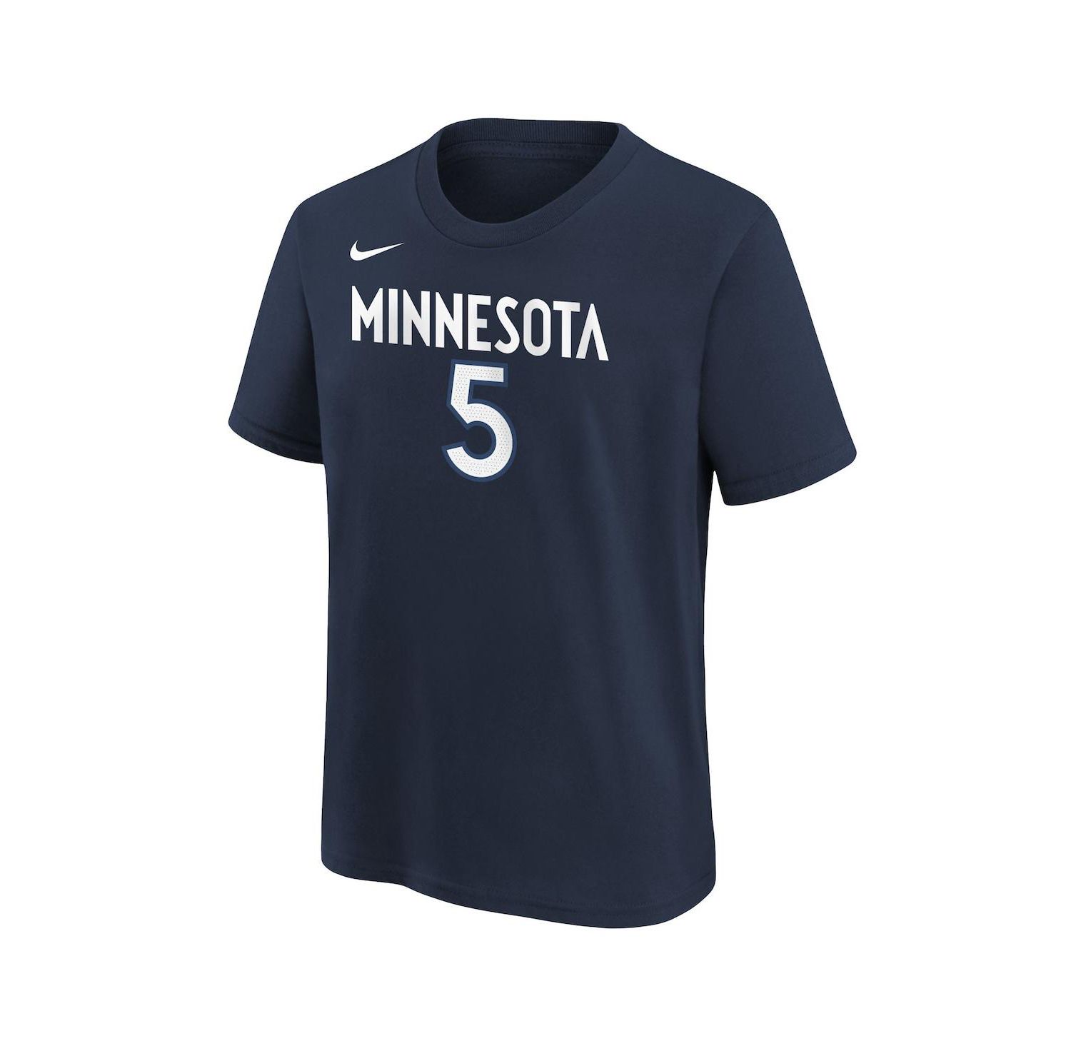 Big Boys and Girls Anthony Edwards Navy Minnesota Timberwolves Icon Name & Number T-Shirt