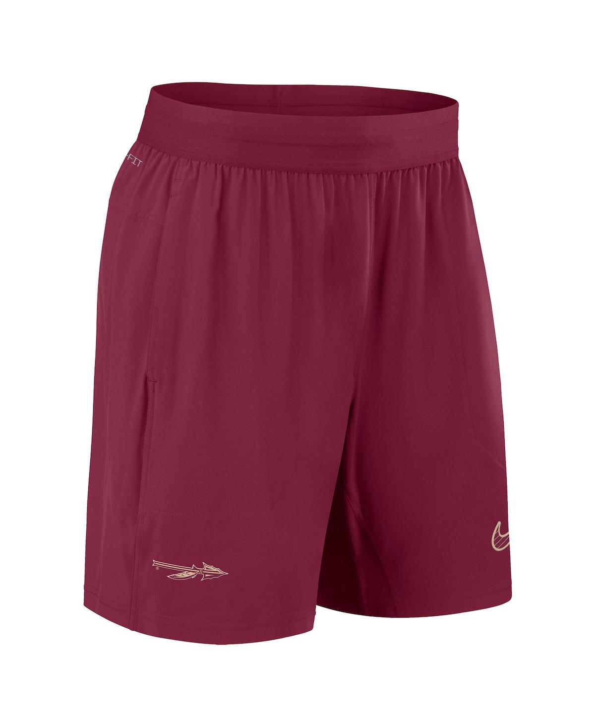 Nike Men'sFlorida State Seminoles 2024 Sideline Performance Shorts - Garnet, Gold